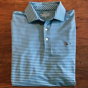 Vineyard Vines Striped Performance Golf Polo